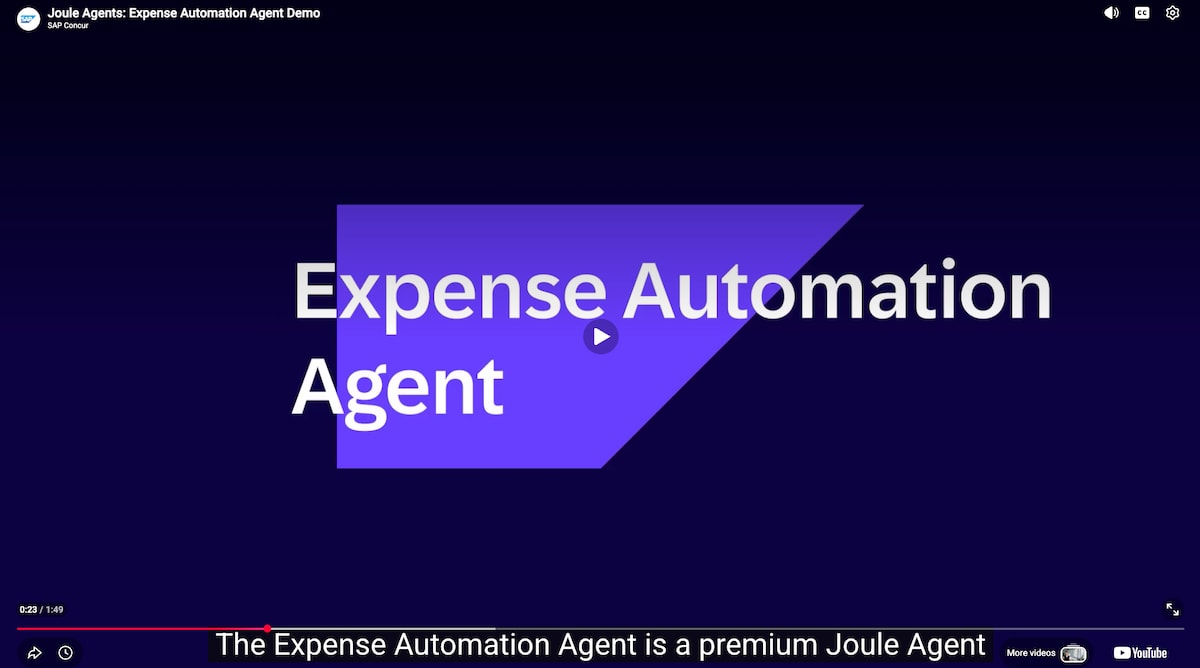 <span>Joule Agents: Expense Automation Agent Demo</span>
