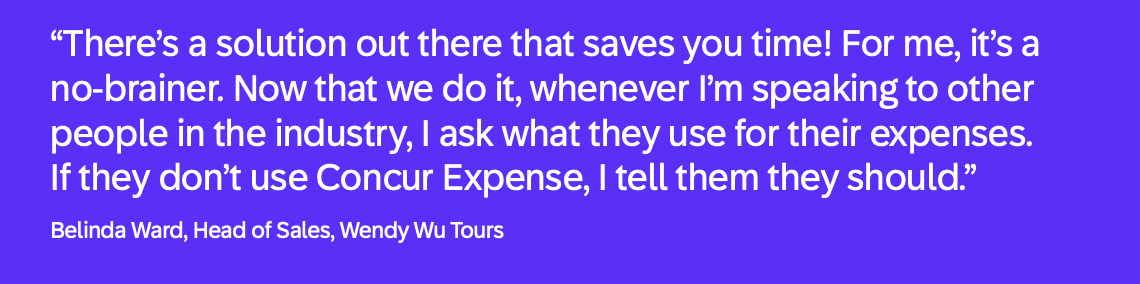 If they don't use Concur Expense, I tell them they should.
