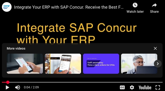 <span>Integrate Your ERP with SAP Concur. Receive the Best Financial Insight.</span>
