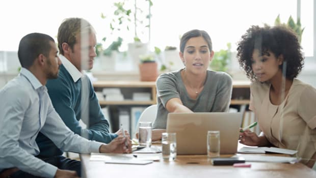 People talking in a meeting