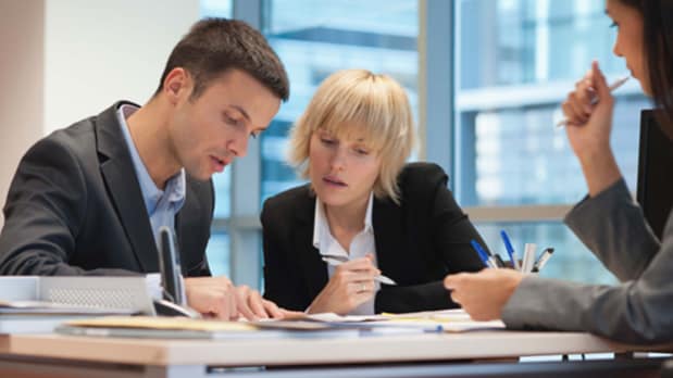 People working together at a desk