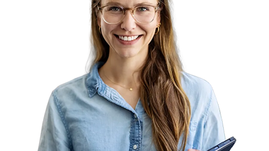 Woman smiling