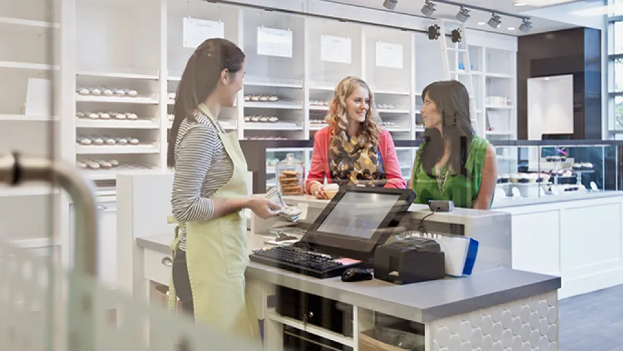Order being taken in a store