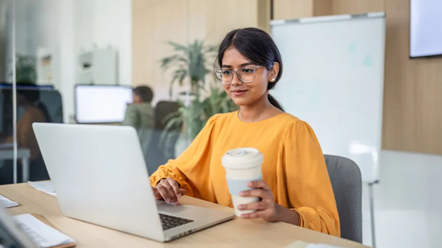 business professional on laptop