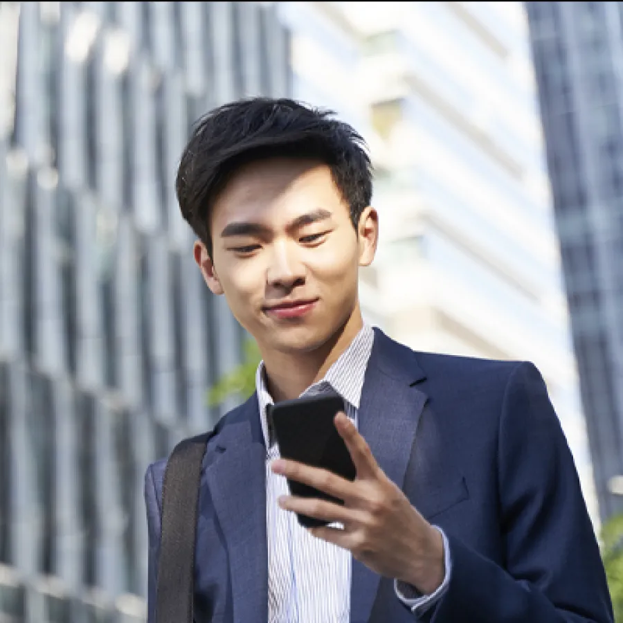 man on phone