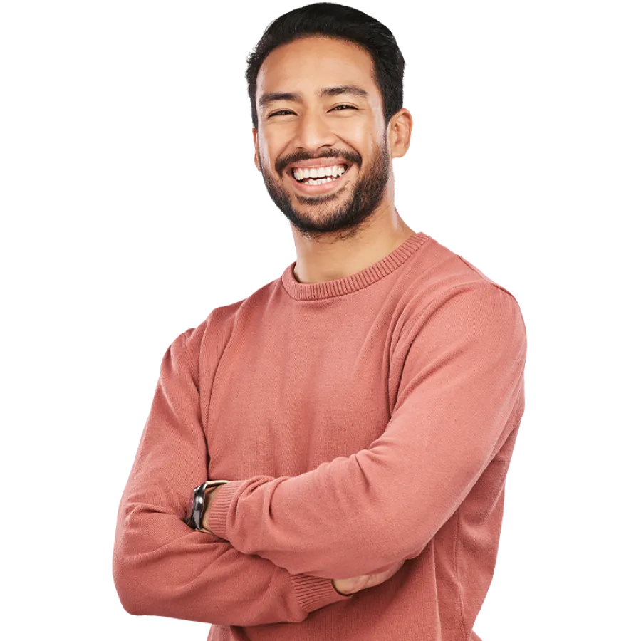 man smiling at camera