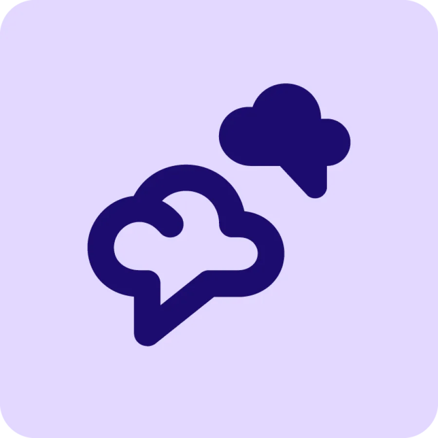 graphic of thought clouds