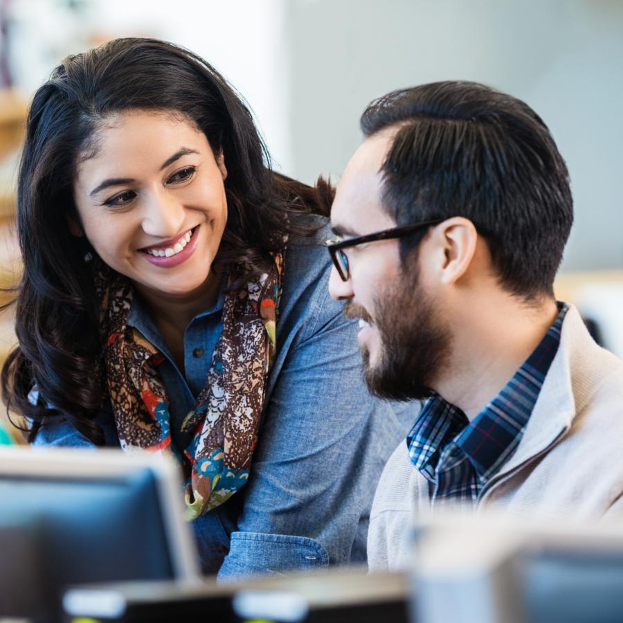 people working in office