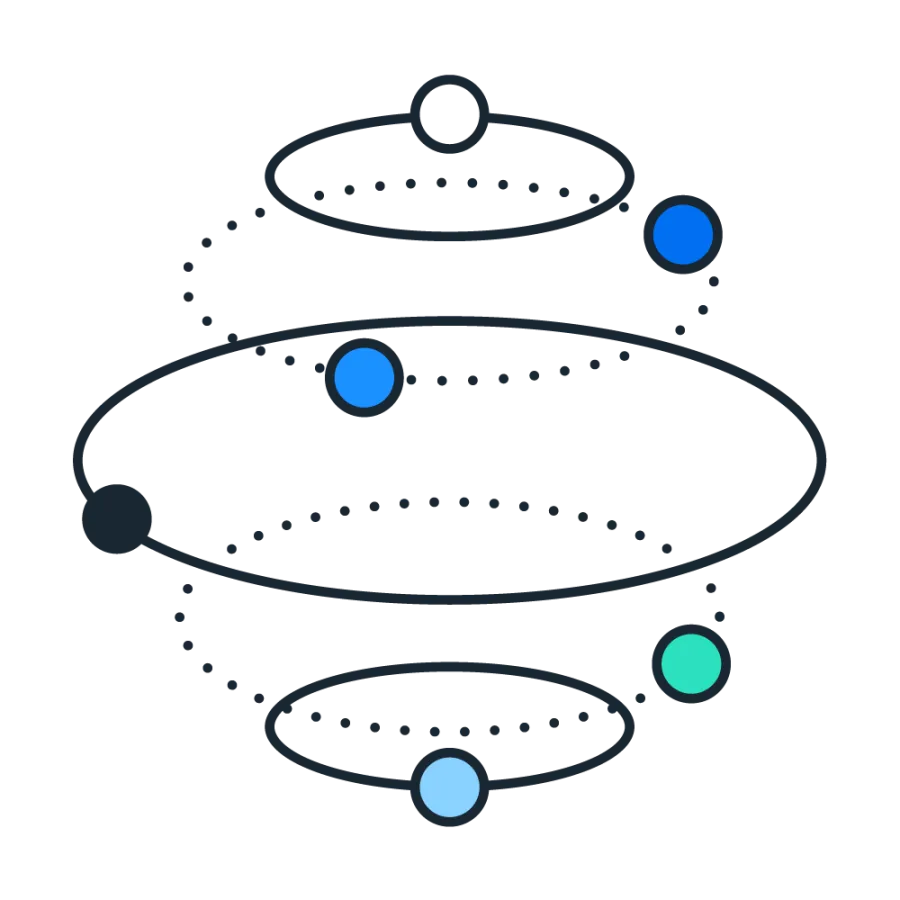 graphic of connected circles