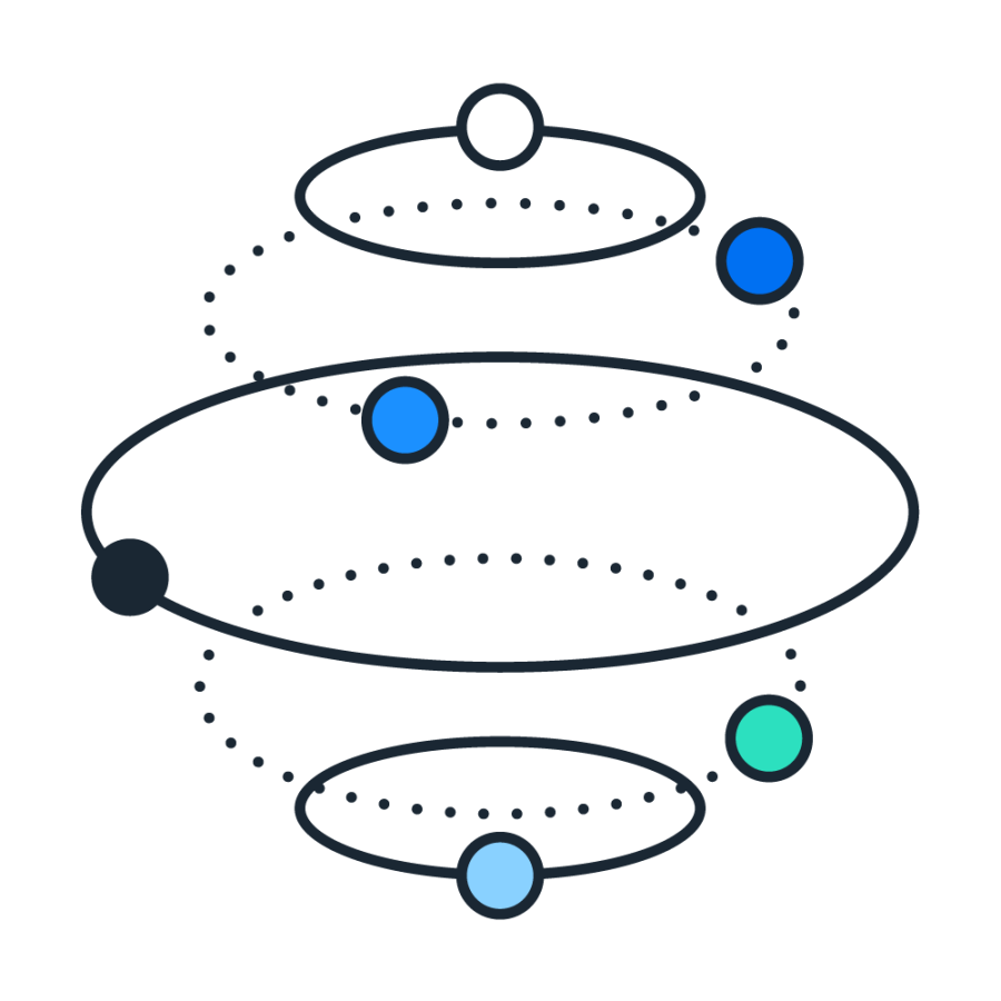 graphic of circles connected