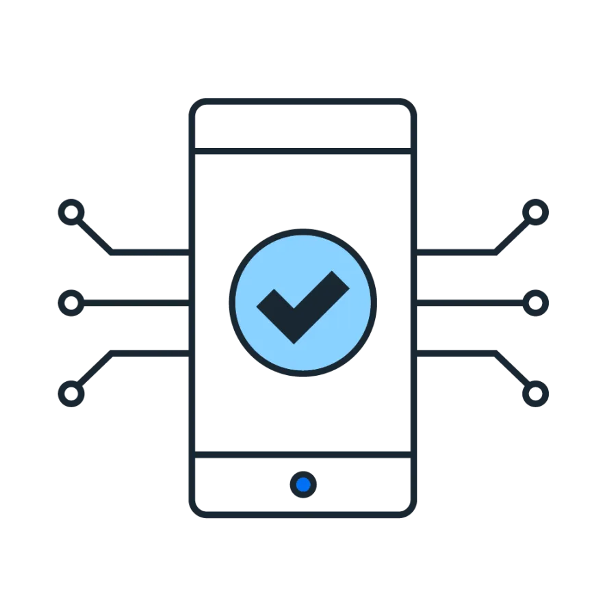graphic of phone with app