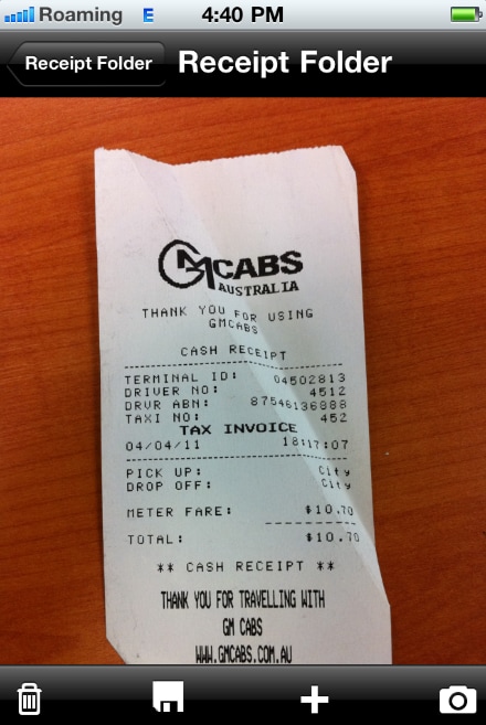 receipt scanning software/ receipt scan