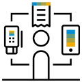 Expense lifecycle pictogram