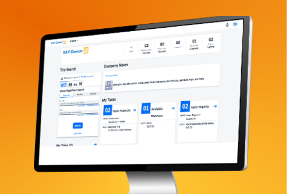 View of Concur Invoice platform